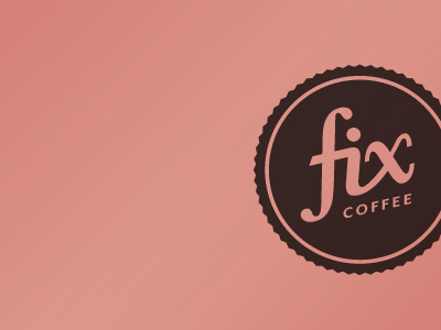 FIX Coffeehouse badge coffee espresso retro script vintage