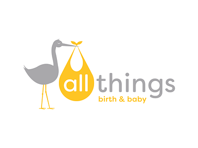 All Things baby bundle gray and gold newborn stork