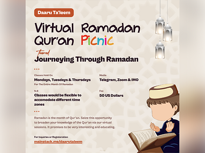 Poster Design for a Virtual Quran Class design flyer design graphic design poster design typography