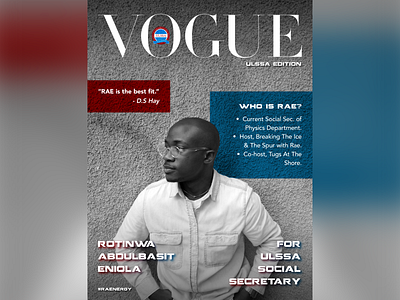 Magazine Cover Design for a Political Campaign