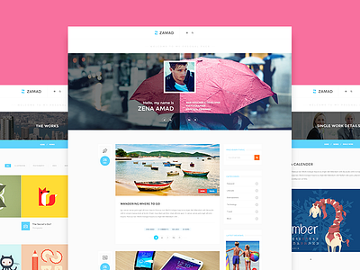 Zamad - Personal Blog Theme by enFusionThemes on Dribbble