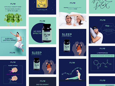 Sleepmune Social branding creative design illustration logo minimal typography vector website wordpress