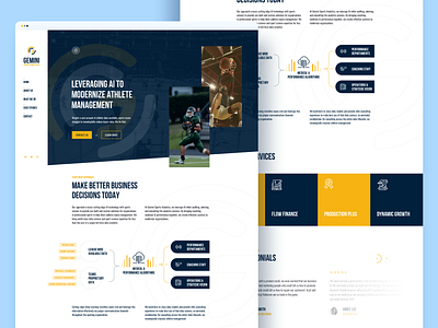 Gemini Sports Analytics WordPress Web Design branding design illustration logo minimal typography ui ux web website