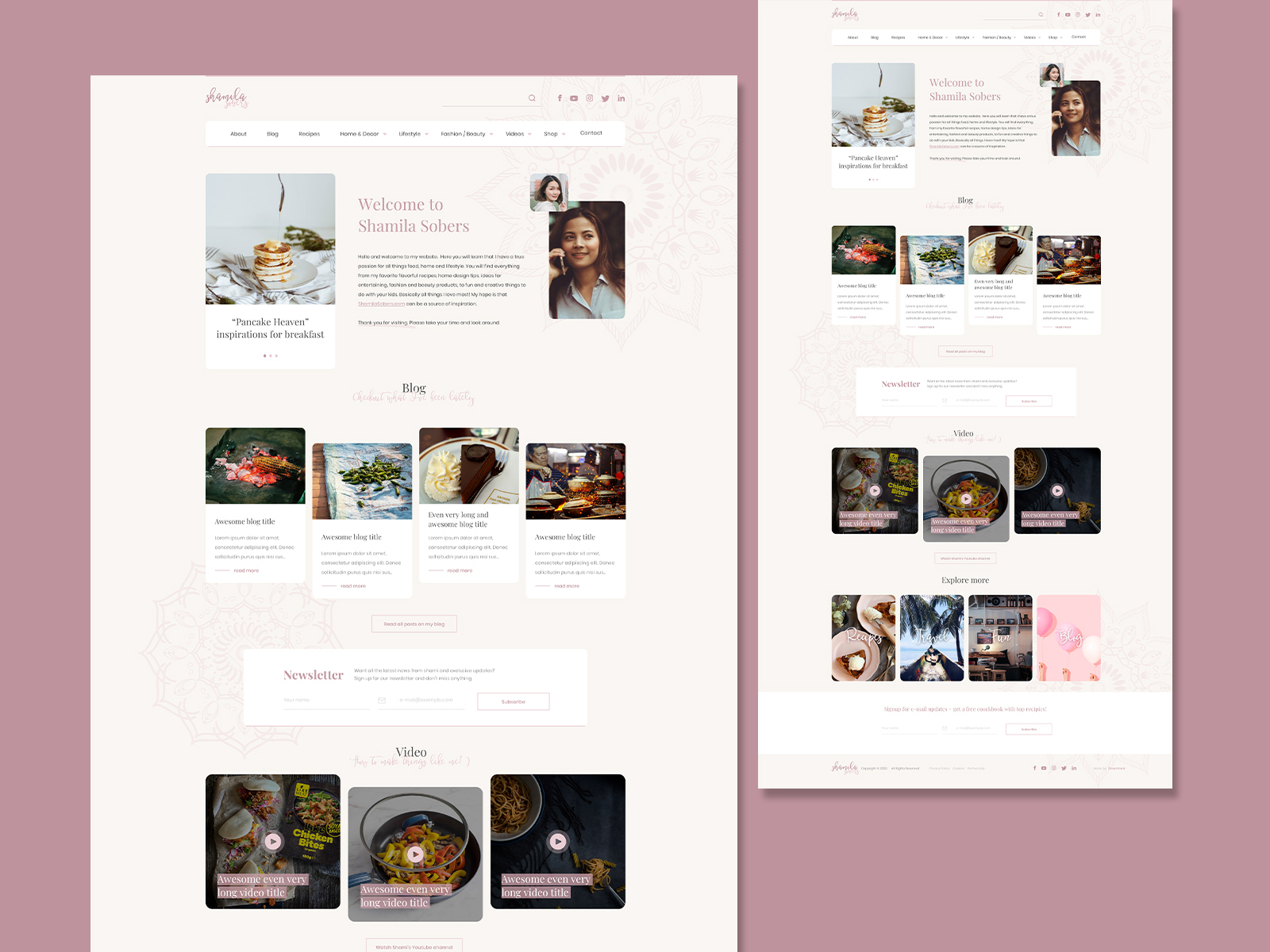 Shamila Sobers WordPress Web Design By DreamHost Pro Services On Dribbble