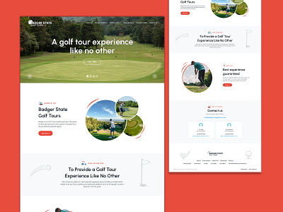 Badger State Golf Tours WordPress Web Design branding design graphic design illustration logo minimal typography ui ux vector