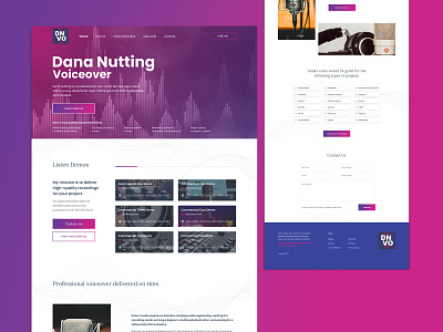 Dana Nutting Voiceover WordPress Web Design branding design graphic design illustration logo minimal typography ui ux vector