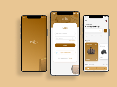 Bag (e-commerce) app app design ecommerce ecommerce app ui web