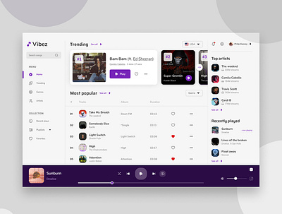 Music Player UI dashboard dribbble music musicplayer ui