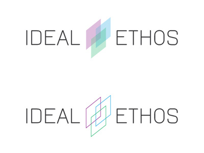 Ideal Ethos Logo branding eco intersection logo sustainability