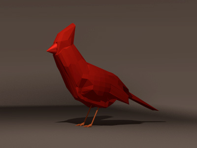 Cardinal Render 3d bird blender cardinal render