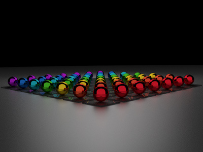 Orbs 3d blender rainbow render