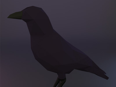 Crow 3d bird blender crow low poly