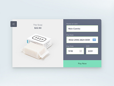 Daily UI #002 Credit Card Checkout checkout credit card dailyui soap