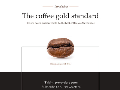 Daily UI #003 Landing Page coffee dailyui landing page modern