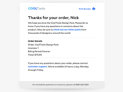 Daily UI #017–Email Receipt