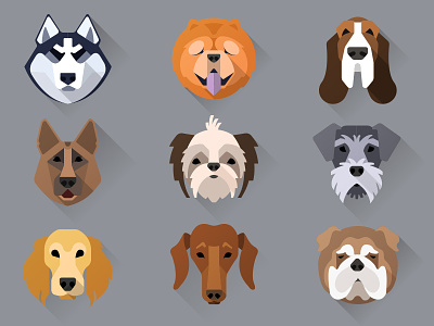 Dog icons animal icons breeds dog dog icons dogs iconography icons visual design