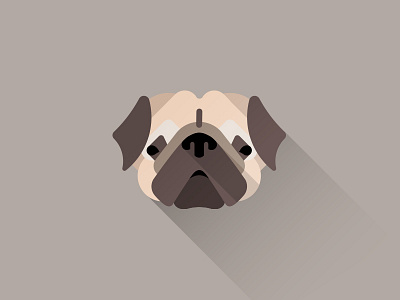 A sad pug dog dog icon icon iconography illustration illustrator logo pug puppy