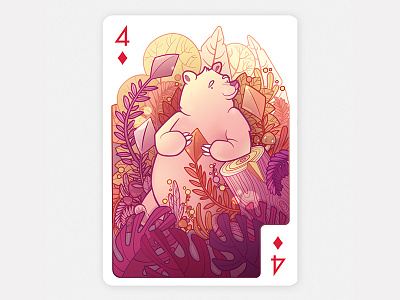 Four of diamonds design - Happy Bear