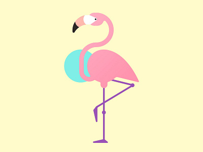 Flamingo summer vibes bird blue design flamingo icon illustration pink pink flamingo summer summer flamingo sun yellow