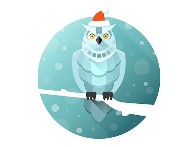 Christmas owl christmas design illustration illustrator merrychristmas owl owl illustration snow snowy owl vector vector art winter winter illustration