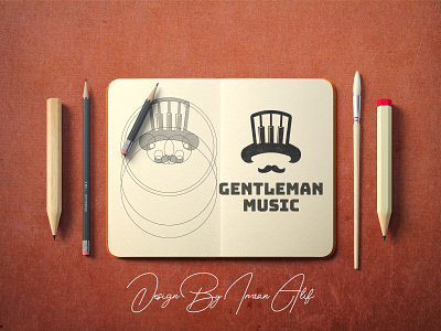 Company Logo Gentleman Music branding design digital art digital hat logo digital piano logo gentleman logo graphic design hat logo illustration logo minimalist logo music logo piano logo theme logo vector vector art