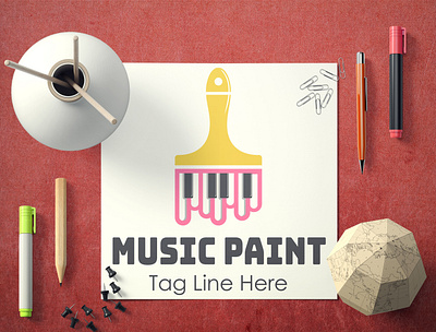 Music Paint branding design graphic design illustration logo universal vector