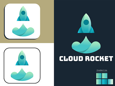 Cloud Rocket cloud logo cloud rocket vector rocket logo universal