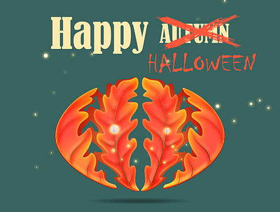 LEAFKIN autum design halloween illustration illustrator leaf photoshop pumkin vector