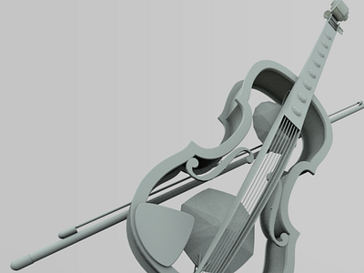 Musical violin 3d 3d animation 3d artist 3dloop c4d cinema4d