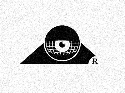 Eye see what you did there black eyeball logo pyramid typography white