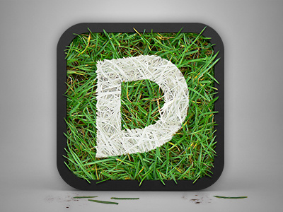 Painted Grass iOS Icon design dodgeball dirty dirty dodgeball dodgy grass icon ios icon san francisco white paint