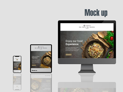 Website mock-up restaurant