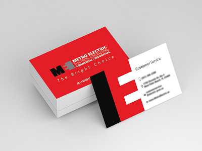 Metro Electric business card buseness card design business card business card design