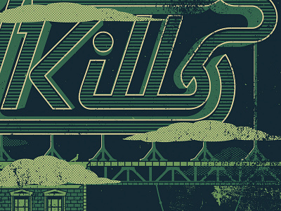Kills car city green hanging illustration train