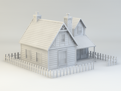 3D House practice 3d house render