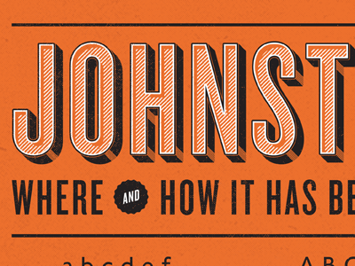 Johnston orange typography