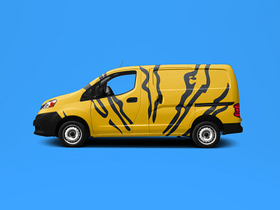 Minivan Mockup design vector