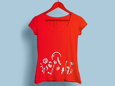 Woman T shirt graphics vector