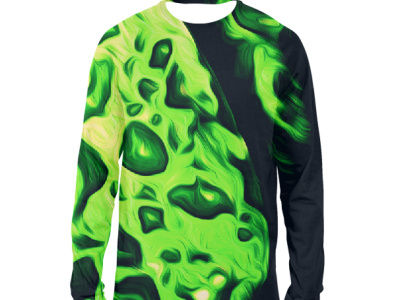 Glowing Green FULL SLEEVES T-SHIRT design graphics t shirt