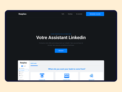 Reeplies - Landing Page for Linkedin Automation Saas