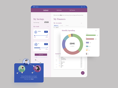 Desktop Design for Money Saving Tool app branding design flat ui ux web