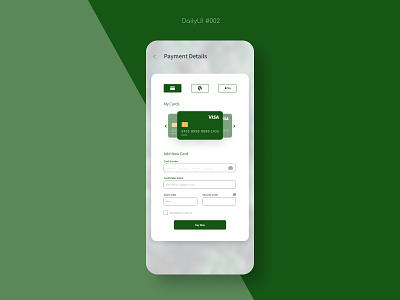 Credit Card Checkout page app dailyui 002 design minimalist ui