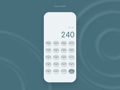Calculator 3d app daily ui 004 design figma ripple ui