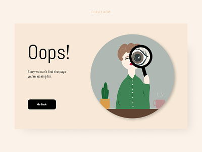 404 Page adobe fresco design figma flat illustration minimalist ui