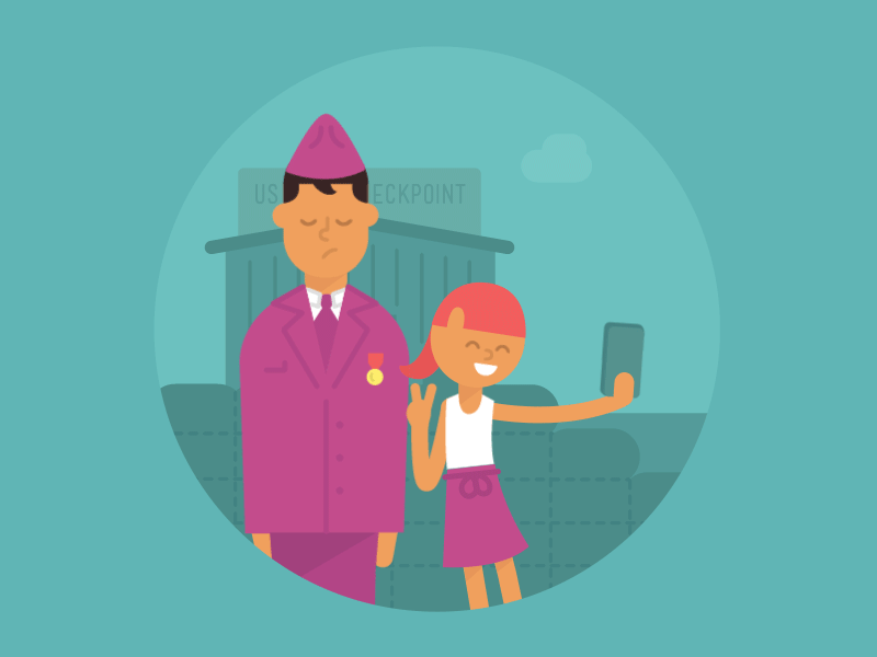 Checkpoint Charlie Selfies ae animation berlin gif illustration selfie