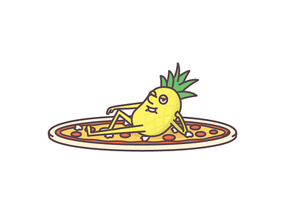 Pineapple on a pizza