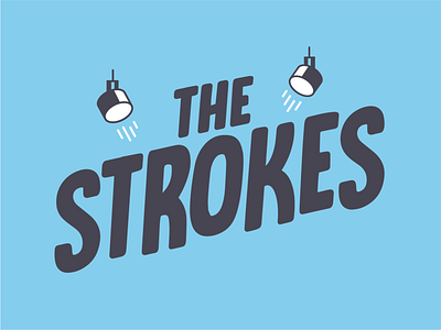 The Strokes - poster lettering band character characters illustration line music strokes vector