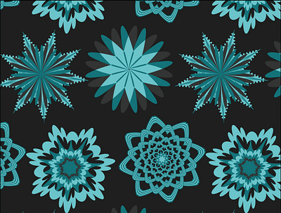 geometric flowers design repeat pattern surface pattern design vector art vector illustration