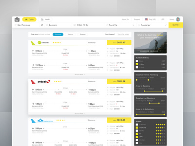 Flight Results Page airlines card flight card flights flights results prices redesign results ticket travel