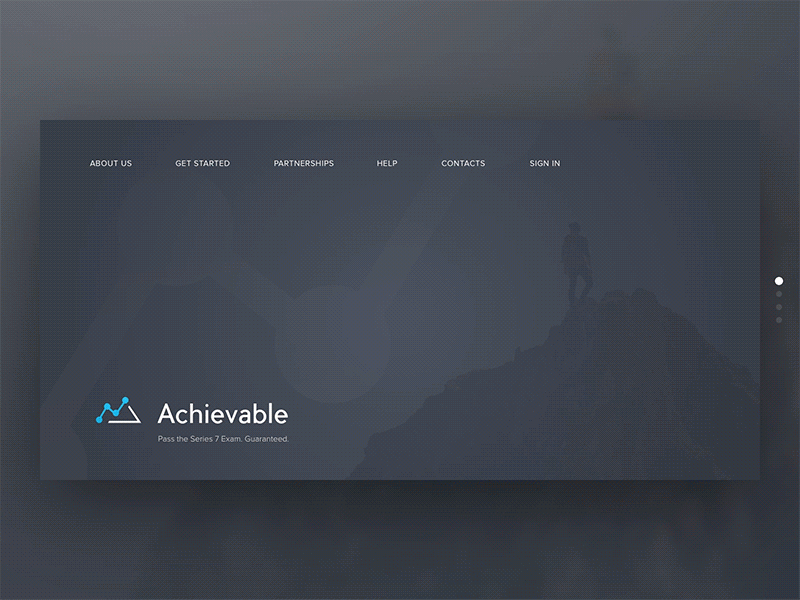 Startup Landing Page Animation - Achievable